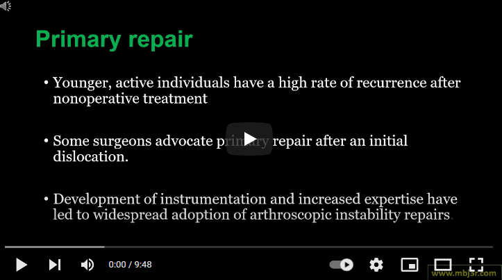 Recurrent shoulder dislocation